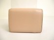 Photo2: FENDI F IS FENDI FF Beige Leather Gold H/W Micro Trifold Wallet #a137