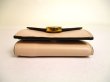 Photo5: FENDI F IS FENDI FF Beige Leather Gold H/W Micro Trifold Wallet #a137