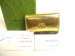 Photo1: GUCCI Japan Limited GG Gold Leather Gold H/W 6 Pics Key Cases #a142