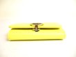 Photo5: BVLGARI Light Yellow and Orange Leather Logo Clip 6 Pics Key Cases #a144
