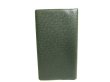 Photo2: LOUIS VUITTON Episea Green Taiga Leather Long Bill Wallet #a145