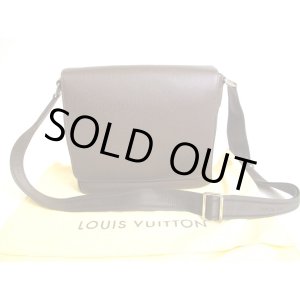 Photo: LOUIS VUITTON Taiga Dark Brown Leather Crossbody Bag Loman PM #a149