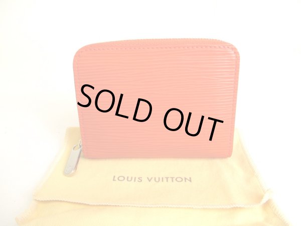 Photo1: LOUIS VUITTON Epi Orange Leather Silver H/W Zippey Coin Purse #a152