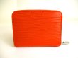 Photo2: LOUIS VUITTON Epi Orange Leather Silver H/W Zippey Coin Purse #a152