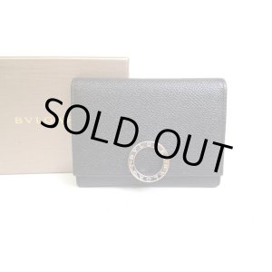 Photo: BVLGARI Logo Clip Black Leather Business Card Case Card Holder #a165