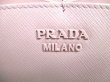 Photo10: PRADA Light Pink Saffiano Waves Leather Round Zip Long Wallet #a166