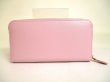 Photo2: PRADA Light Pink Saffiano Waves Leather Round Zip Long Wallet #a166
