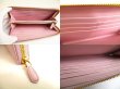 Photo8: PRADA Light Pink Saffiano Waves Leather Round Zip Long Wallet #a166