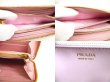 Photo9: PRADA Light Pink Saffiano Waves Leather Round Zip Long Wallet #a166