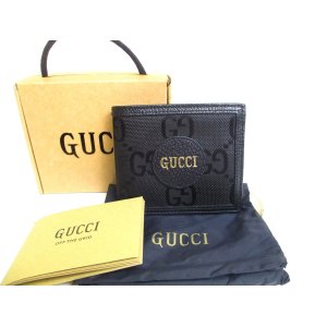 Photo: GUCCI Off The Grid Black Nylon Leather Bifold Wallet #a168