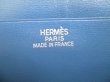 Photo10: HERMES Blue thalassa Box Calf Leather Silver H/W Long Flap Wallet Bearn #a181