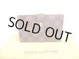 Photo: LOUIS VUITTON Damier Brown Leather Bifold Wallet Viennois #a185