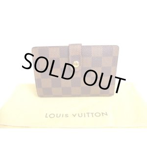 Photo: LOUIS VUITTON Damier Brown Leather Bifold Wallet Viennois #a185