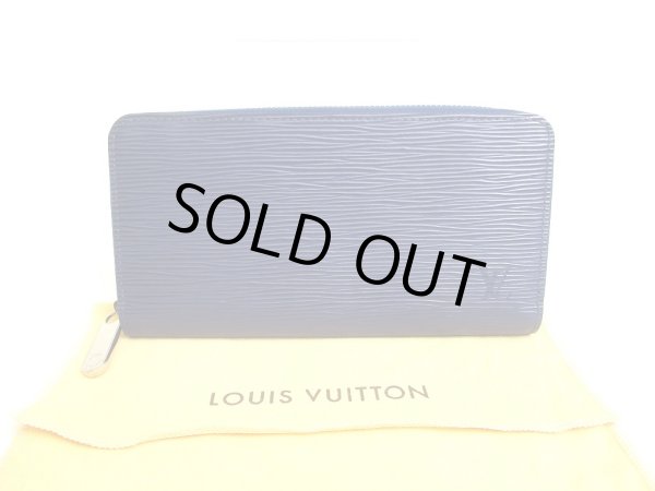 Photo1: LOUIS VUITTON Epi Navy Blue Leather Round Zip Zippy Wallet Purse #a190