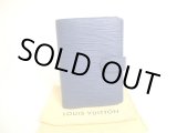 Photo: LOUIS VUITTON Epi Blue Document Holders Small Ring Agenda Cover #a191