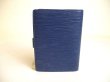 Photo2: LOUIS VUITTON Epi Blue Document Holders Small Ring Agenda Cover #a191