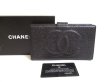 Photo1: CHANEL Vinage CC Logo Black Leather Bifold Long Wallet Purse #a198