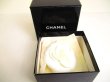 Photo12: CHANEL Vintage Camelia White Canvas Corsage Brooch #a202