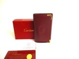 Photo: Cartier Must de Cartier Bordeaux Leather 6 Pics Key Cases #a204