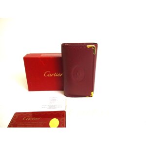 Photo: Cartier Must de Cartier Bordeaux Leather 6 Pics Key Cases #a204