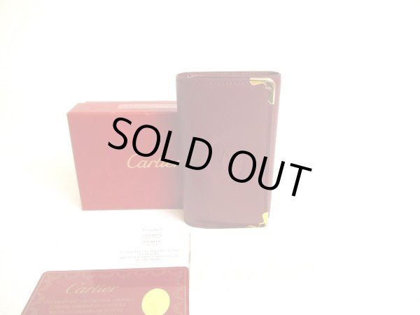Photo1: Cartier Must de Cartier Bordeaux Leather 6 Pics Key Cases #a204