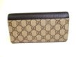 Photo2: GUCCI Marmont G Black Leather Continental Wallet Flap Long Wallet #a206