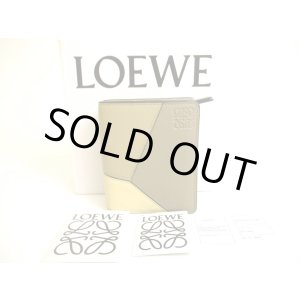 Photo: LOEWE Puzzle Compact Zip Wallet in Green Classic Calfskin Bifold Wallett #a207