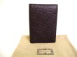 Photo1: GUCCI Guccishima GG Leather Dark Brown Passport Holders #a214