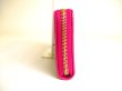 Photo3: FENDI Zucca Khaki Canvas Shocking Pink Leather Round Zip Long Wallet #a221