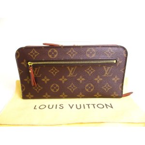 Photo: LOUIS VUITTON Monogram Brown Leather Wallet Porte Feuille insolite Organizer #a225