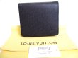 Photo1: LOUIS VUITTON Ardoise Black Taiga Leather Bifold Wallet #a240