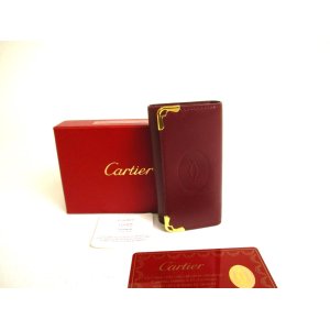 Photo: Cartier Must de Cartier Bordeaux Leather 4 Pics Key Cases #a242