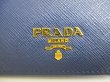 Photo10: PRADA Saffiano Blue Leather Bifold Wallet Compact Wallet #a251