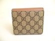 Photo2: GUCCI Double G Beige Leather Bifold Wallet Compact Wallet #a254