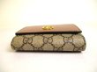 Photo5: GUCCI Double G Beige Leather Bifold Wallet Compact Wallet #a254