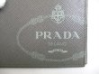 Photo11: PRADA Gray Saffiano Print Leather Bifold Bill Wallet #a256