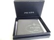 Photo12: PRADA Gray Saffiano Print Leather Bifold Bill Wallet #a256