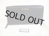 Photo: GUCCI Guccissima Black Leather Round Zip Long Wallet #a257
