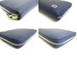 Photo7: BVLGARI BVLGARIBVLGARI Navy Blue Leather Round Zip Long Wallet #a260