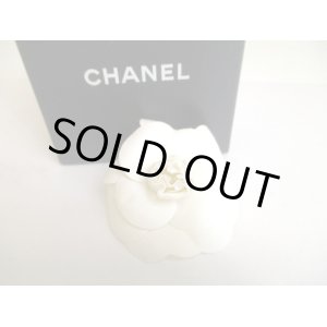 Photo: CHANEL Camelia White Canvas Corsage Brooch #a261