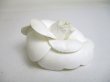 Photo3: CHANEL Camelia White Canvas Corsage Brooch #a261