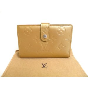 Photo: LOUIS VUITTON Monogram Mat Brown Leather Bifold Wallet Viennois #a262