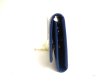 Photo3: PRADA Blue Saffiano Metal Leather 4 Pics Key Chain #a267