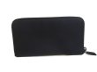 Photo2: PRADA Black Nylon Leather Round Zip Long Wallet #a268