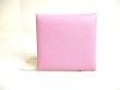 Photo2: HERMES Rose Sakura Veau Epson Leather Coin Purse Bastia #a269