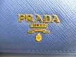 Photo10: PRADA Blue Saffiano Metal Leather 6 Pics Key Chain #a274