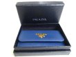 Photo12: PRADA Blue Saffiano Metal Leather 6 Pics Key Chain #a274