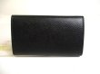 Photo2: PRADA Black Saffiano Shine Leather 4 Pics Key Chain #a276