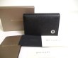 Photo1: BVLGARI Black Grain Calf Leather Business Card Case Card Holder #a279