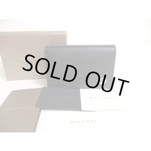Photo: BVLGARI Black Grain Calf Leather Business Card Case Card Holder #a279